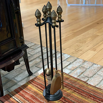 超希少】英国アンティーク 薪ストーブ用ファイヤーツール 真鍮 超希少