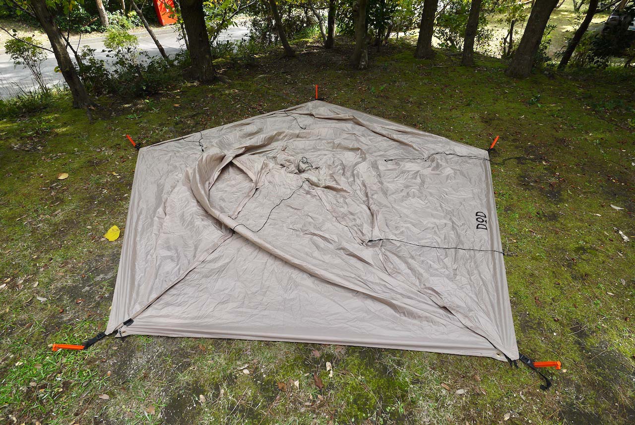 DODライダーズワンポールテントを1年使ってみた感想 設営のコツと