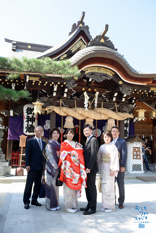 櫛田神社でのお宮参り撮影（2017年10月） | 撮影のご依頼は福岡県福津