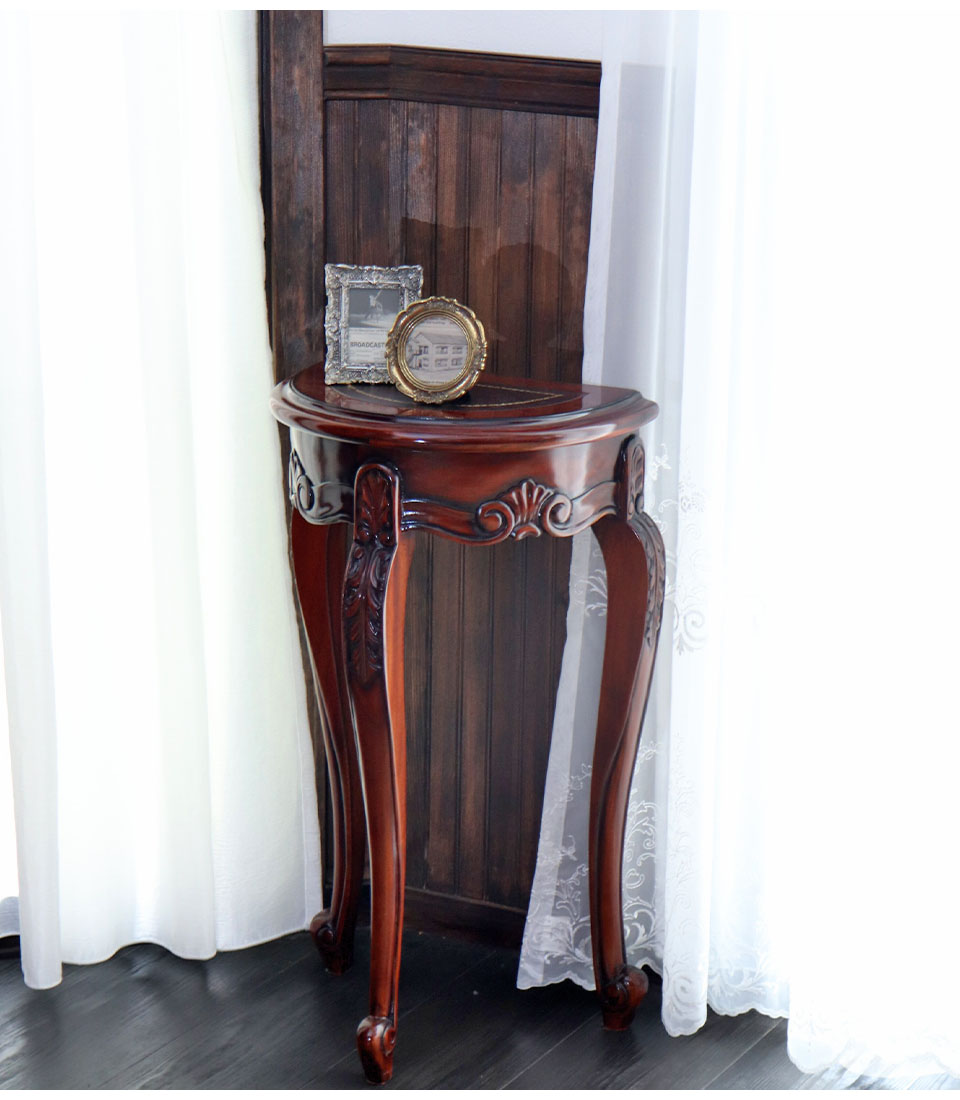 アンティーク調・猫脚ハーフムーンコンソール 幅40cm ｜Y-KAGU(輸入