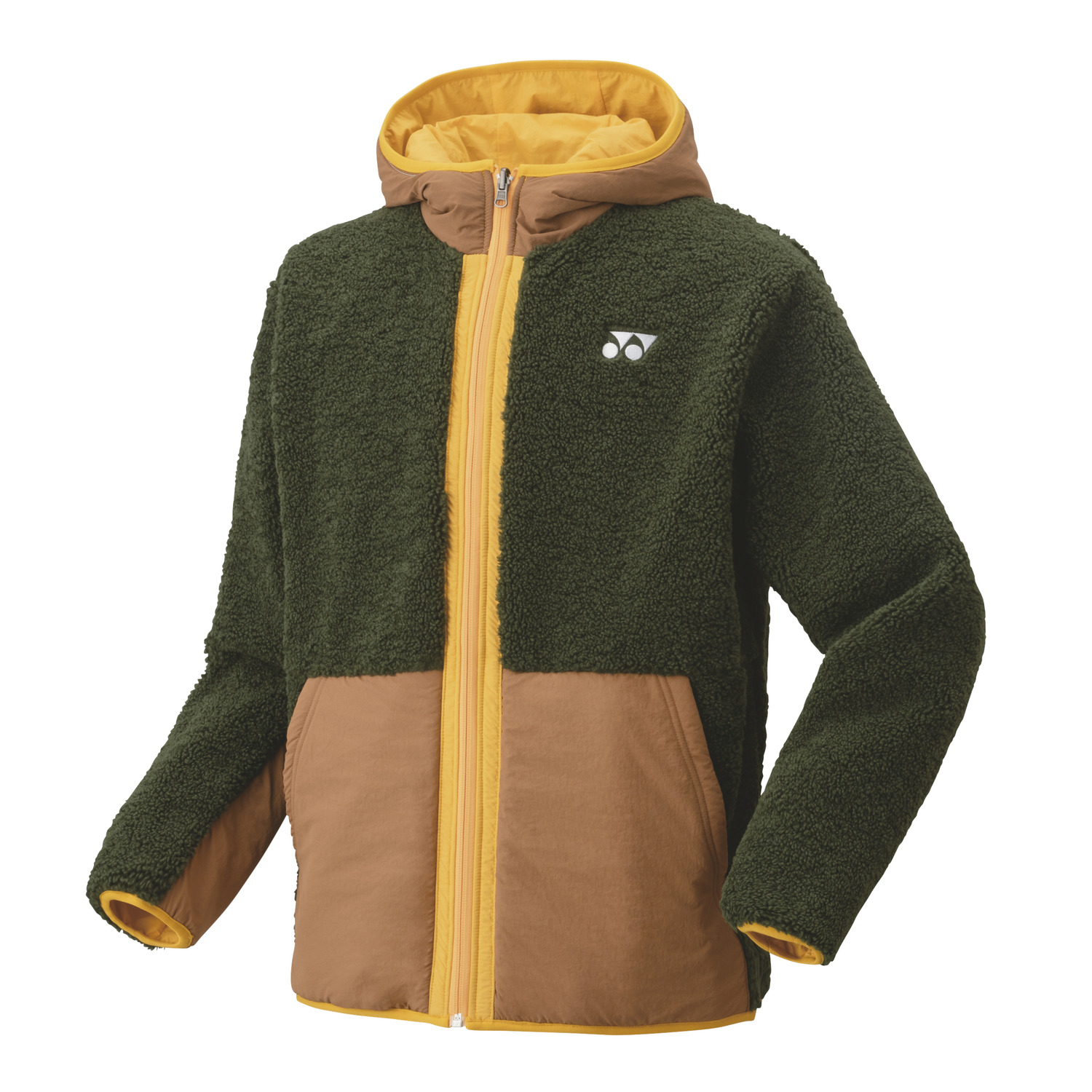 YONEX フード付きジャケット イエロー グリーンOサイズ