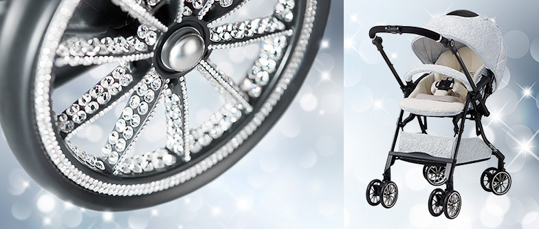 ただの貴族】100万円のベビーカー爆誕!! スワロフスキーを7500個を使っ