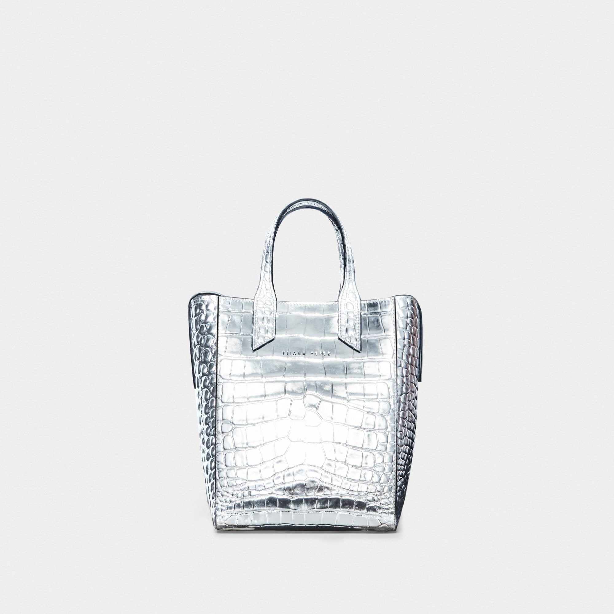 Mini Sarah Tote Silver – YLIANA YEPEZ
