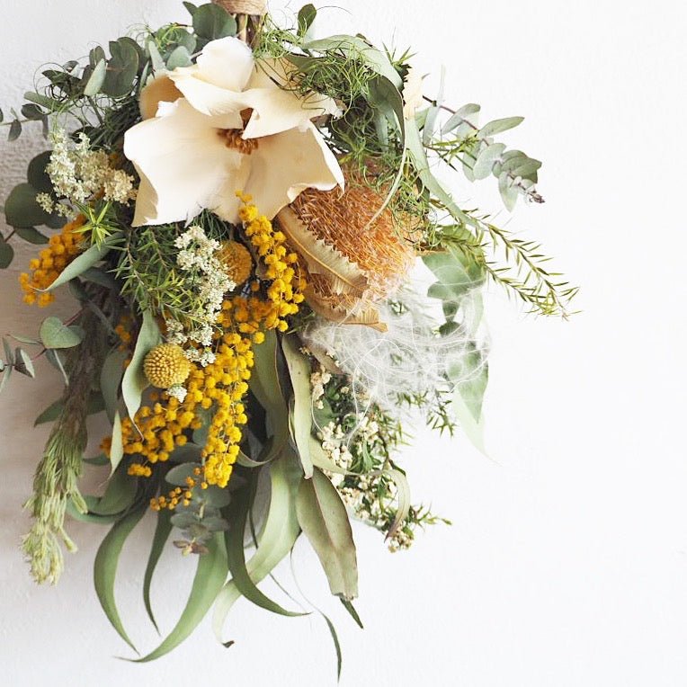 季節のスワッグS｜ナチュラルで可愛いドライフラワーギフト｜yuzuhanana