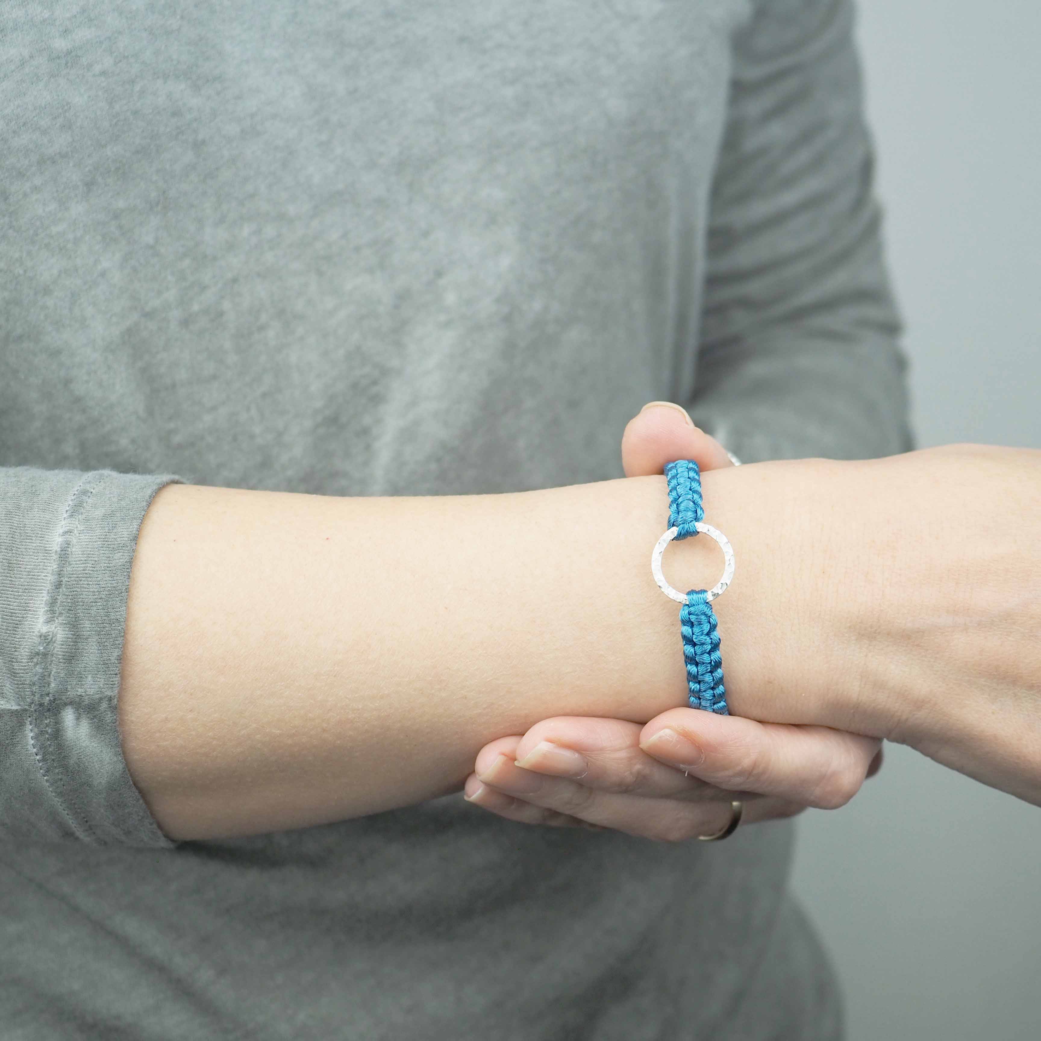 Bracelet -Dawn- Oriental Blue シルバー ブレスレット – yuzen-official