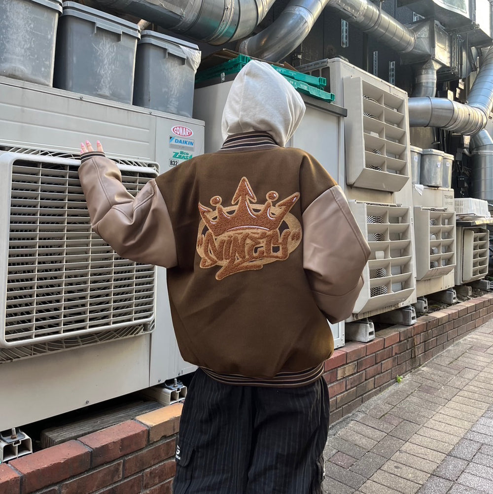 King Logo Classic Stadium Jacket – YZ