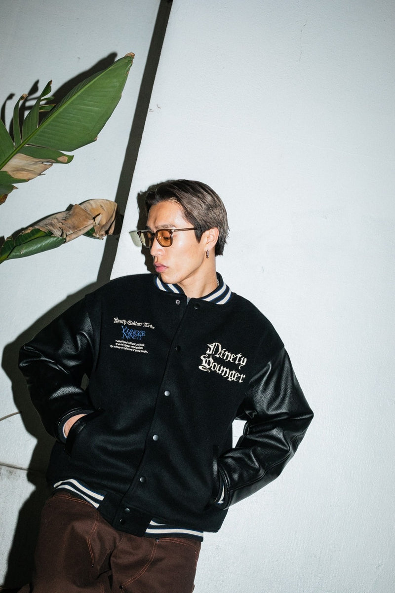 9090×younger song Old English Stadium Jacket – YZ