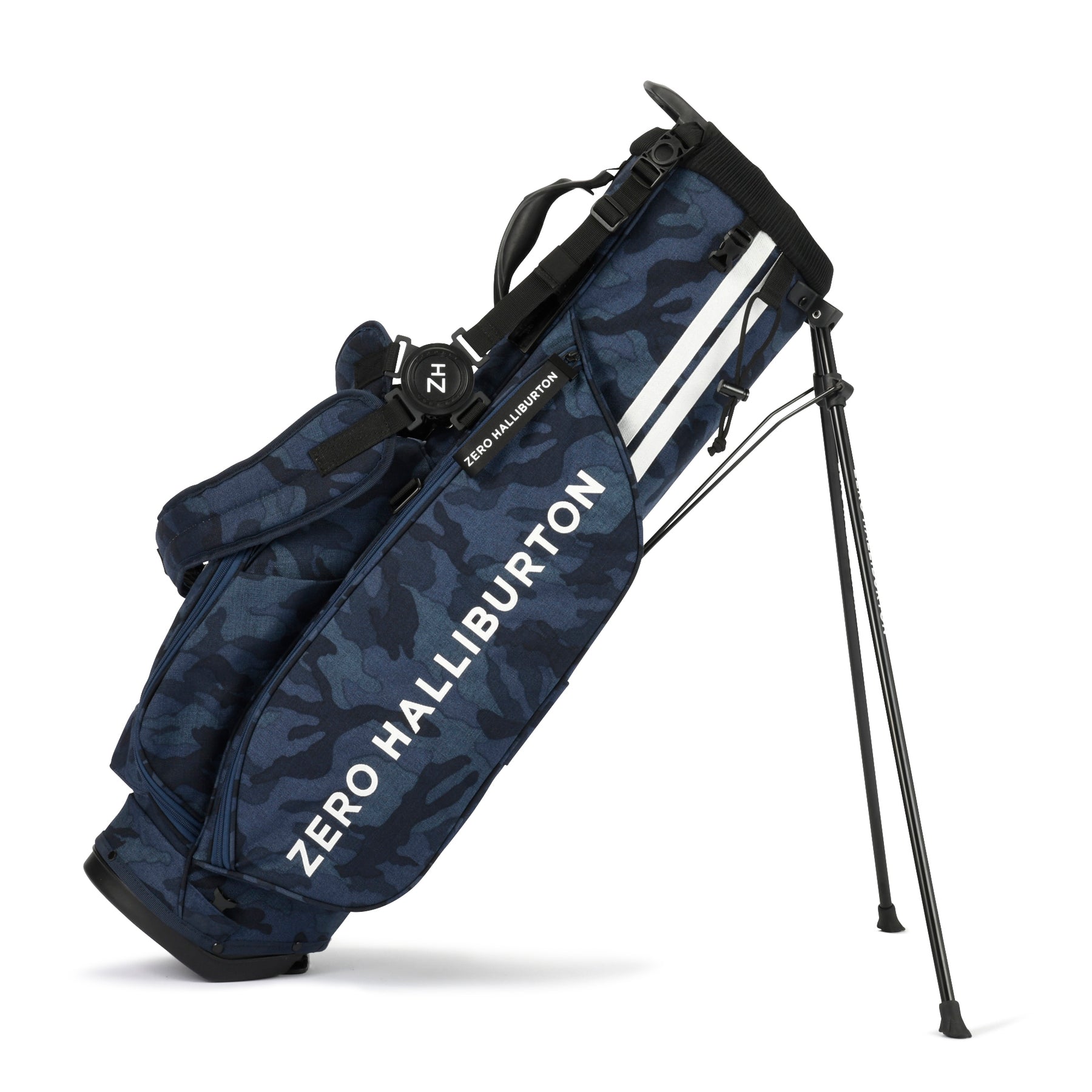 Russell ゴルフキャディバッグ ネイビー/ホワイト/ゴールド Russell