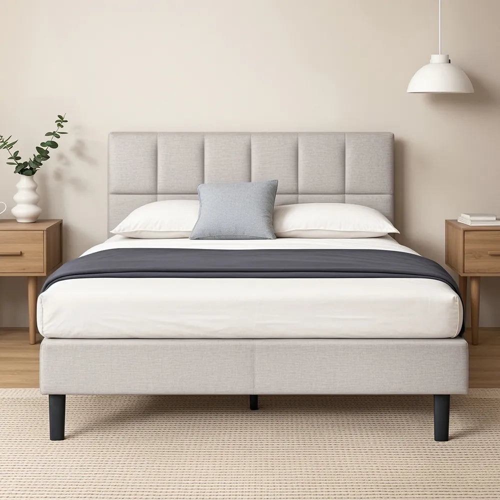 Lottie ファブリックベッドフレーム ヘッドボード付（30cm） | 【公式