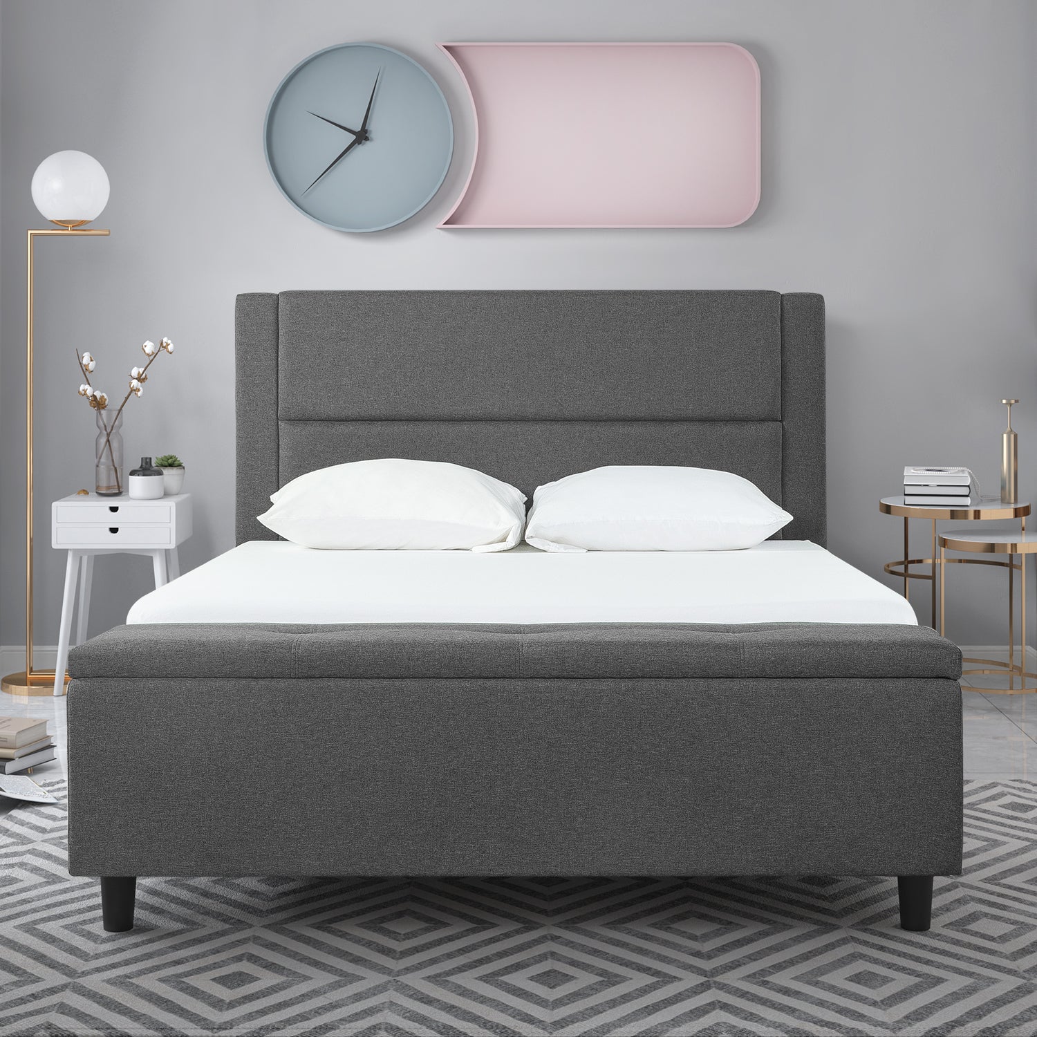 Wanda ファブリックベッドフレーム 収納付き 36cm | 【公式】ZINUS