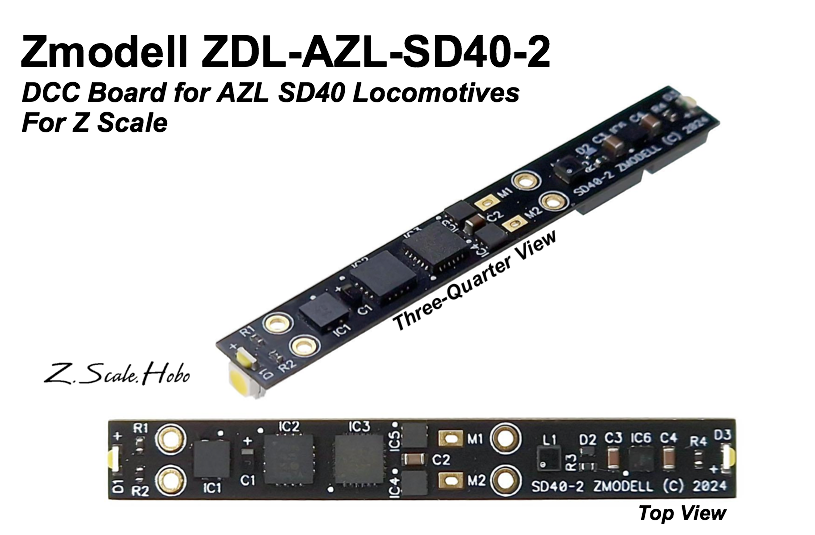 Zmodell AZL SD40-2 DCC Z Scale Decoder: z.scale.hobo