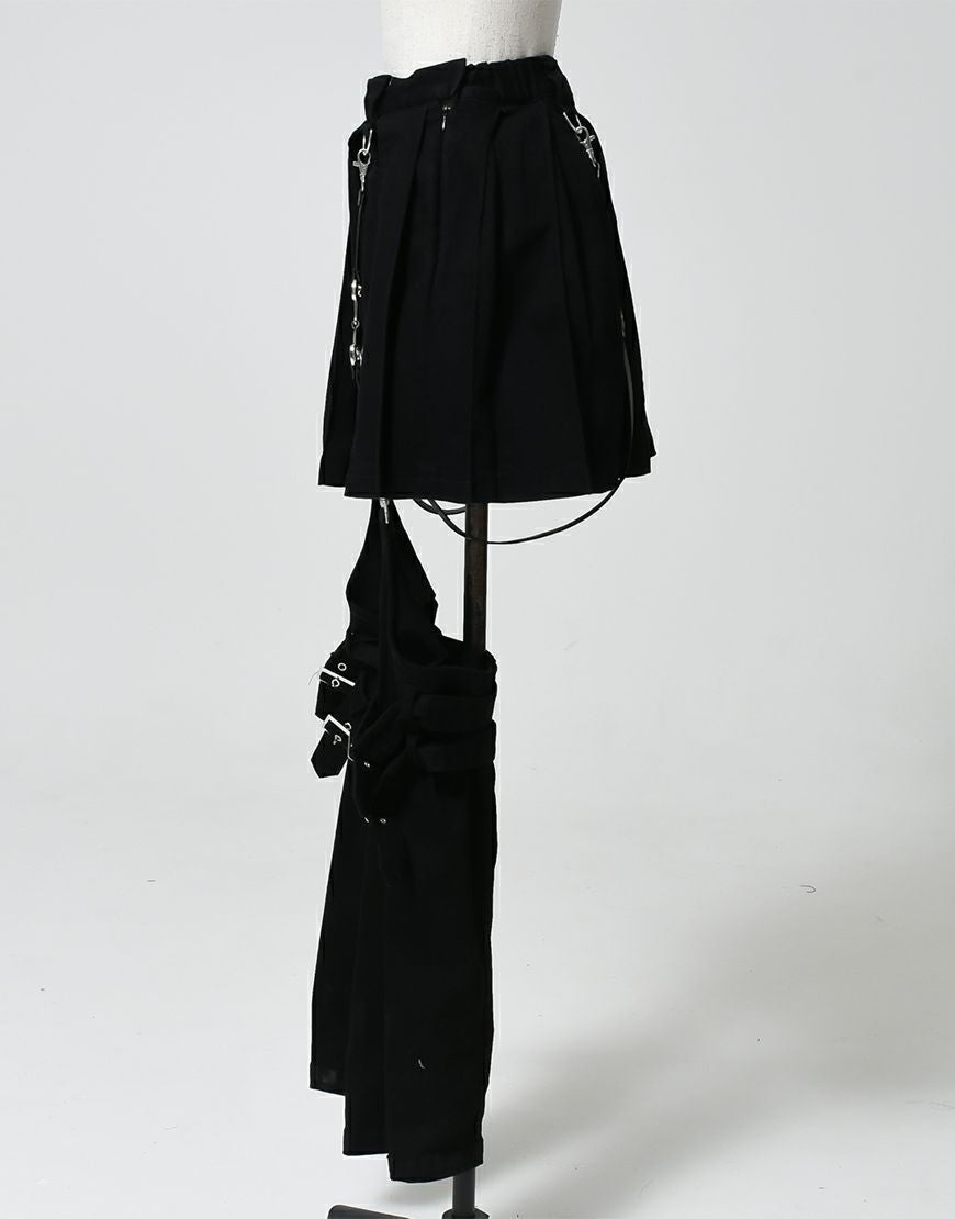 REFLEM【レフレム】レッグカバー付きレイヤードデニムショートパンツ/全2色