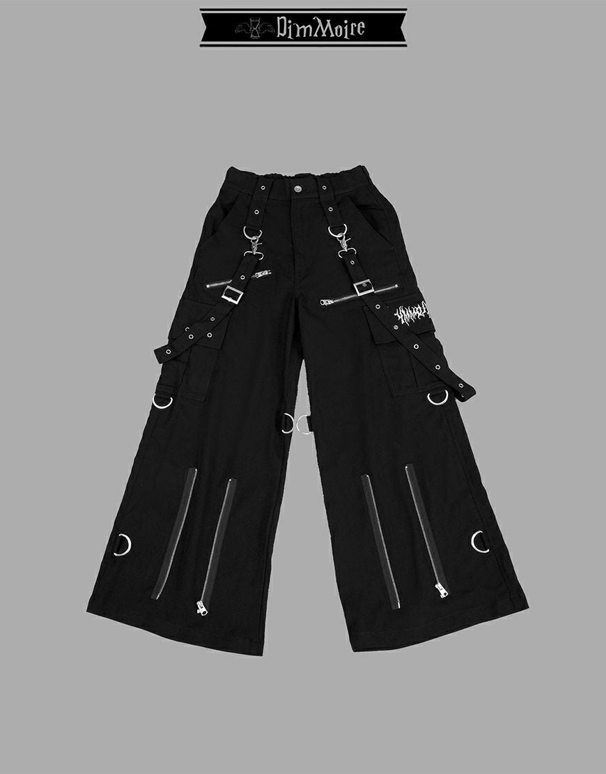 DimMoire【ディムモアール】PUNKワイドパンツ/Black