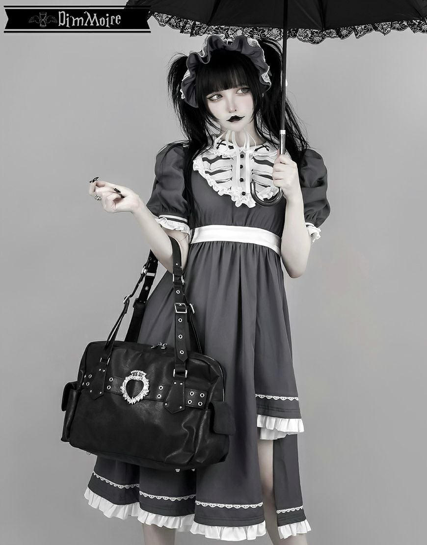 DimMoire【ディムモアール】儚骸アシメワンピース/Gray