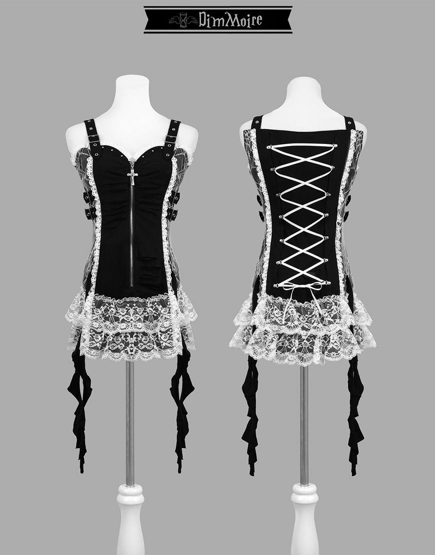 DimMoire【ディムモアール】フリルに埋もれて見る悪夢ドレス /Black