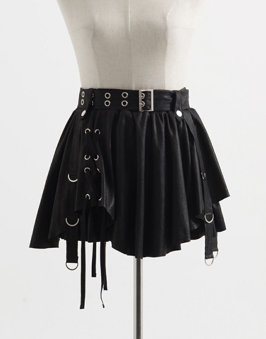 REFLEM【レフレム】ベルト付きランダムレイヤースカート/全2色