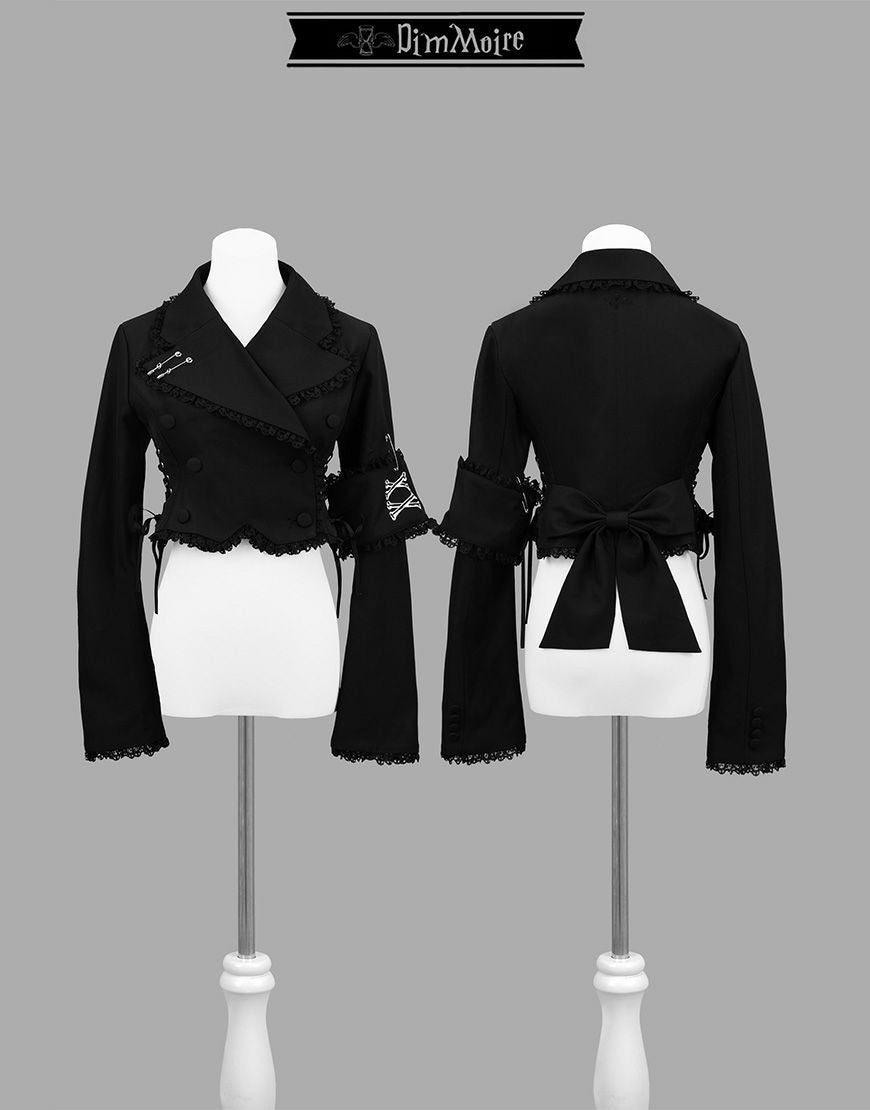 DimMoire【ディムモアール】Messy Bonesベロアスカジャン/Black