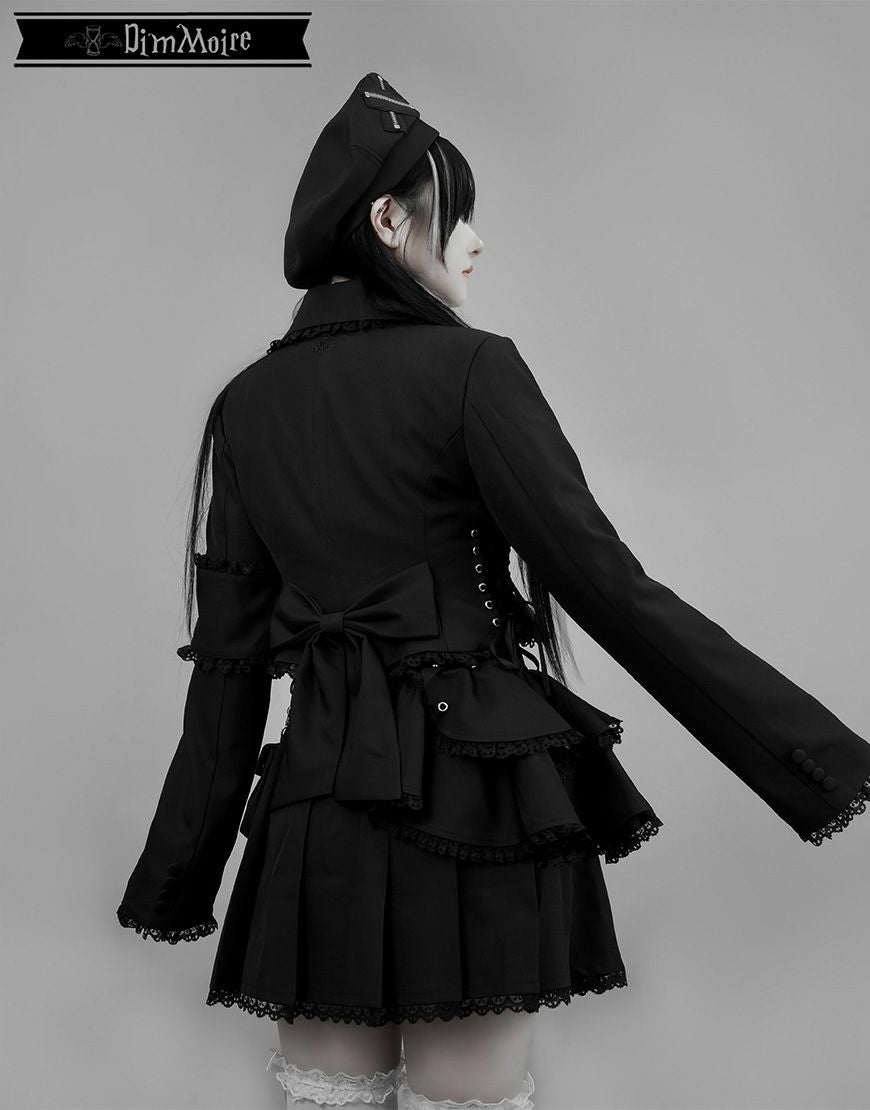 DimMoire【ディムモアール】魅了のロゴリベットベレー帽/Black