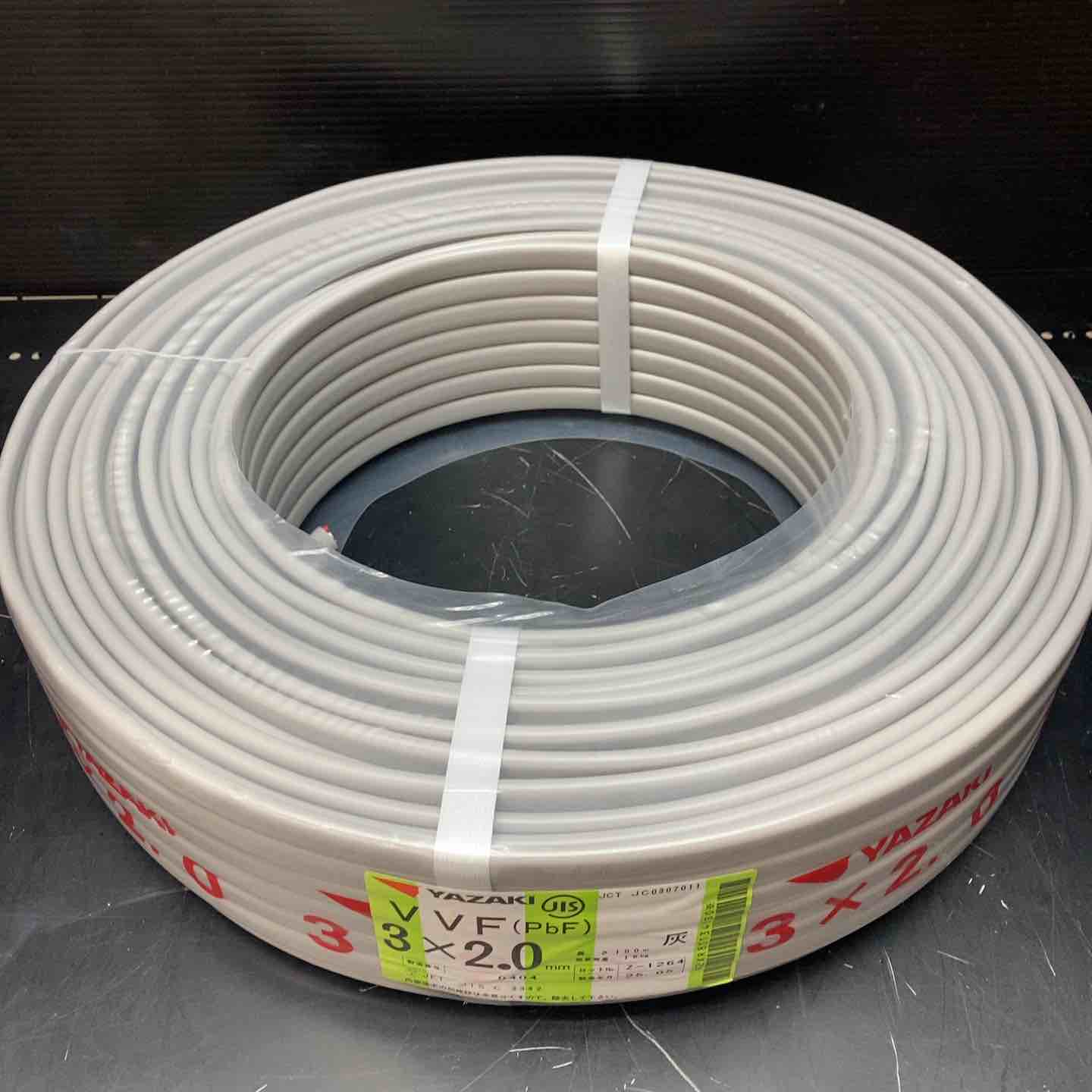 矢崎⁄YAZAKI VVFケーブル ショップ 3x2.0mm 100m 202 YAZAKI⁄矢崎