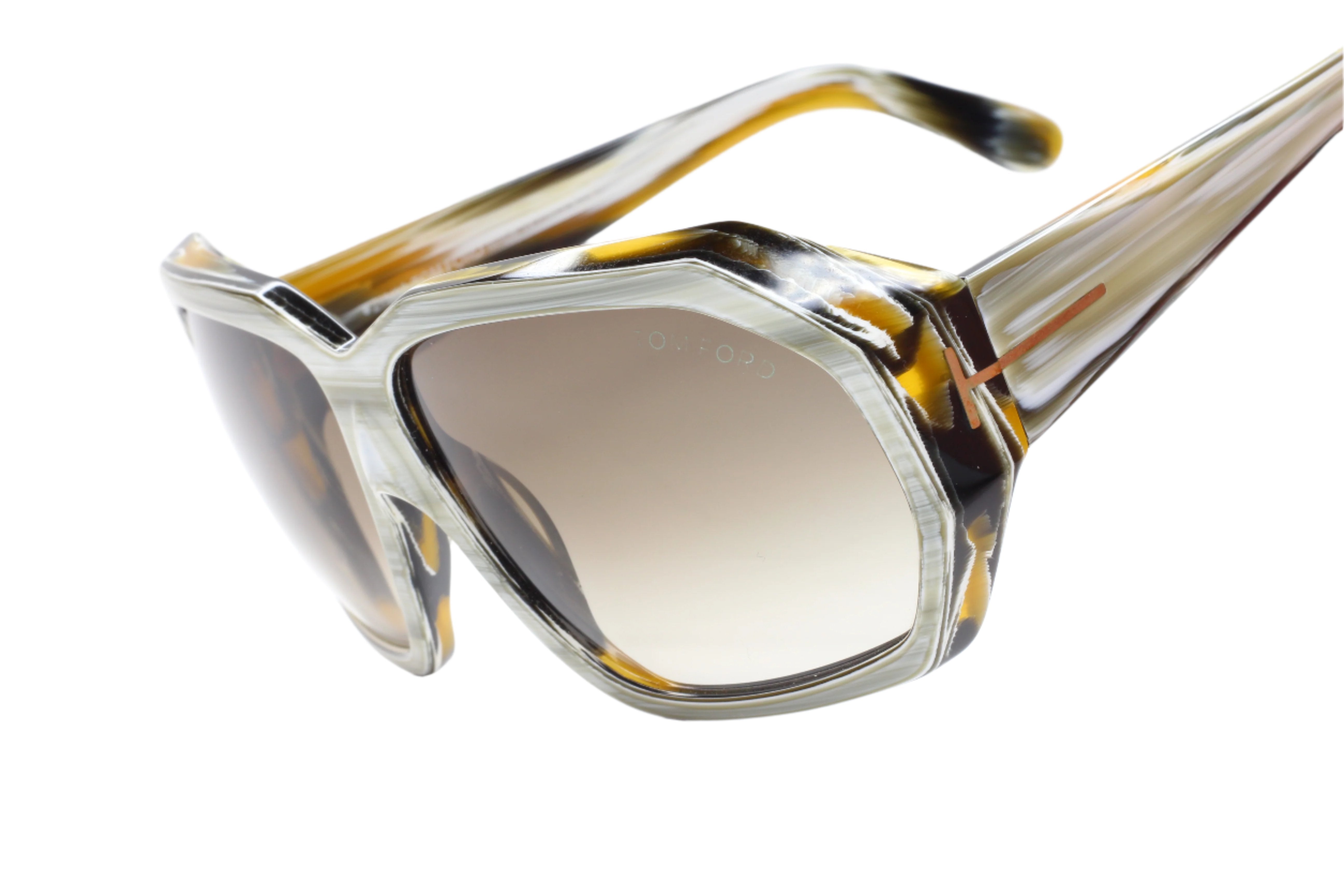 Tom Ford TF266 62F Elise Yellow Havana Luxury Italy Sunglasses -Ma