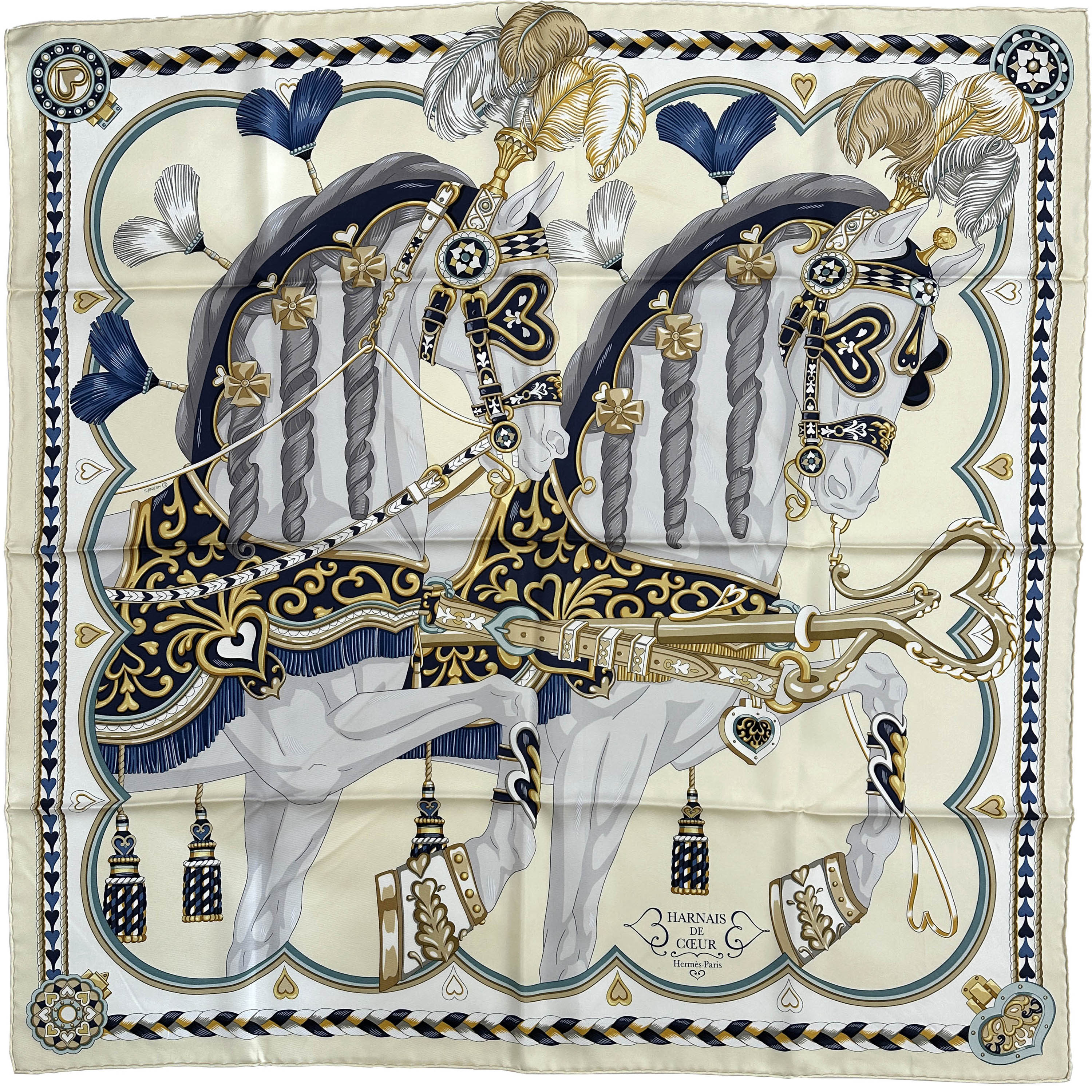 Hermès Harnais de Coeur 90