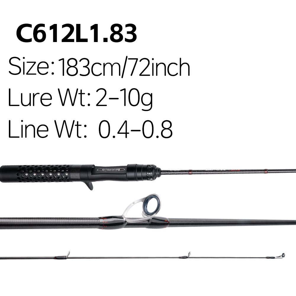 FISHINGFANS 65 グラム T1100 カーボンロッド超軽量ライト 1.47