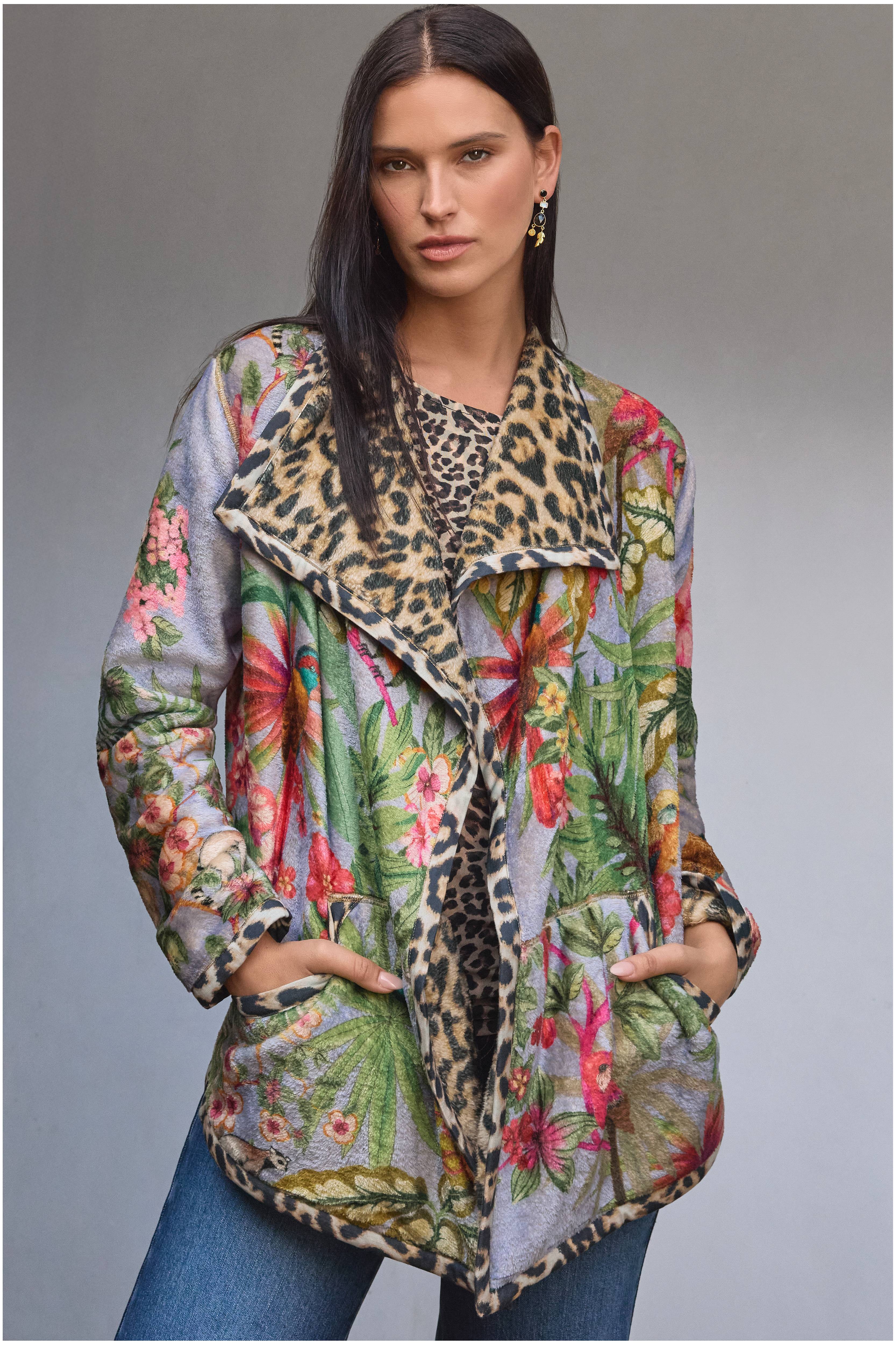 Buy REVERSIBLE JOAN WRAP BINDED SHERPA JACKET | Johnny Was