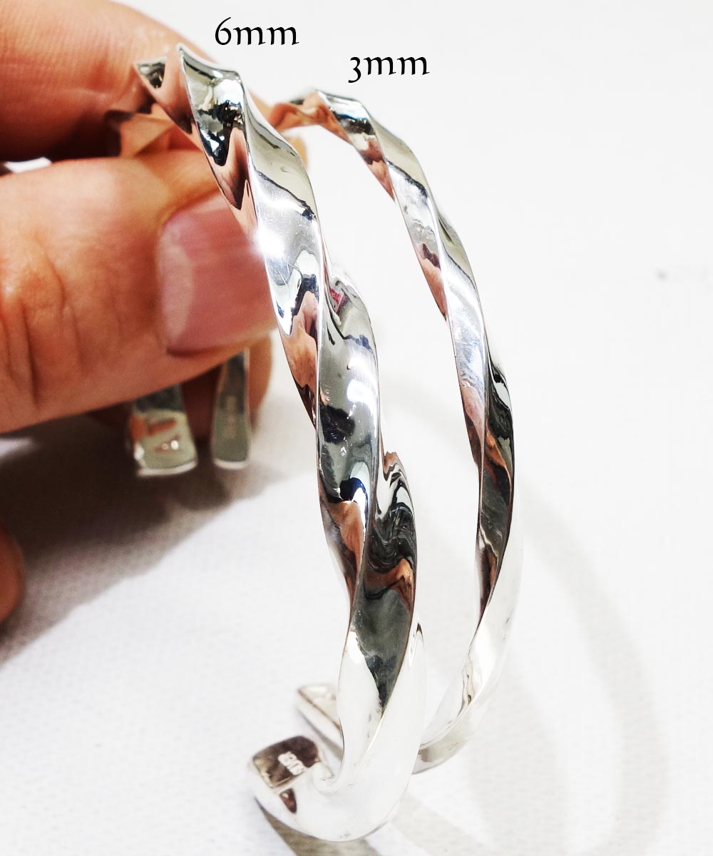 SILVER1000 TWIST BRACELET (純銀製ツイストブレスレット)｜Color
