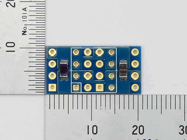 オペアンプ DUAL-DIP化基板 ハイグレードコンデンサー実装済 キット