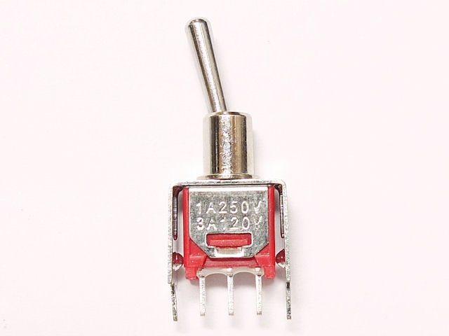 基板用小型3Pトグルスイッチ 1回路2接点: 制御部品・駆動部品 秋月電子