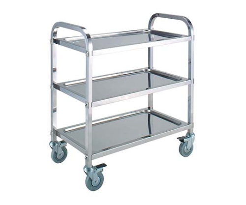 61-6564-12 EBM ステンレス キッチンワゴン 3段 S850 8809500 【AXEL