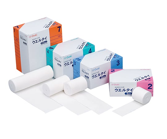 61-7359-15 ウエルタイ 4号 10cm×4.5m 6巻入(個包装) 40502 【AXEL