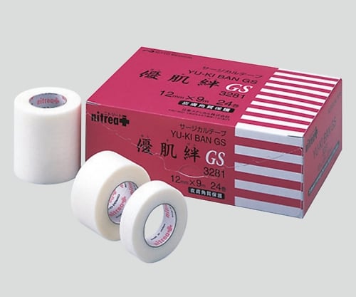 8-8712-02 優肌絆（R）GS（サージカルテープ） 25mm×9m 1箱（12巻入