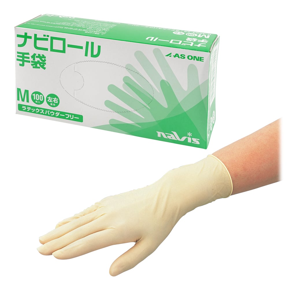 0-3593-22 ナビロール手袋 M 100枚入り 【AXEL】 アズワン