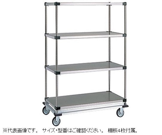 1-4583-02 ソリッドエレクターシェルフ ドーリー付 1861×510×2028mm