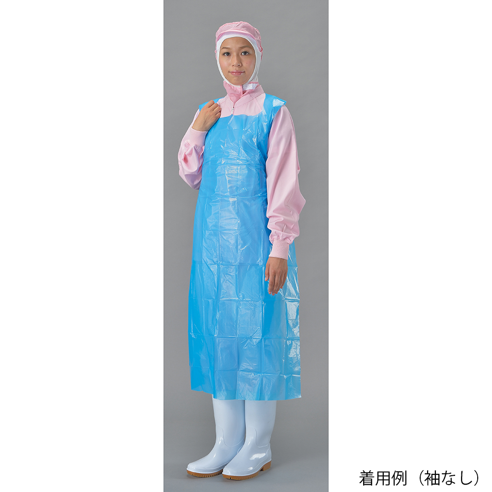 2-7298-12 ディスポエプロン ブルー 1箱（120枚入） E-8D 【AXEL