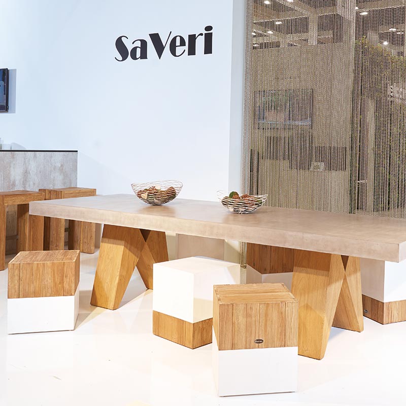 サム キューブ テーブル/スツール トップチーク /B: テーブル