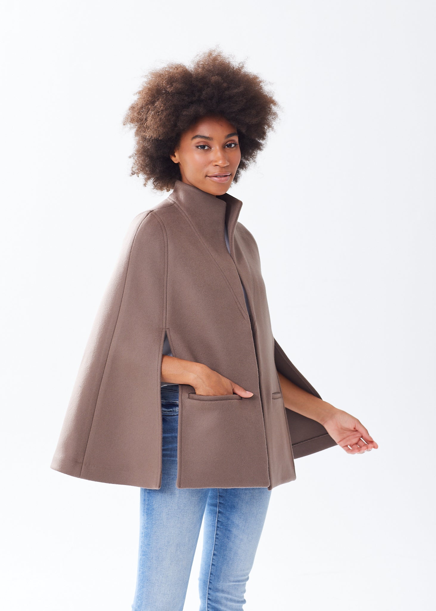 Women's Structured Wool Cape – Alice Walk