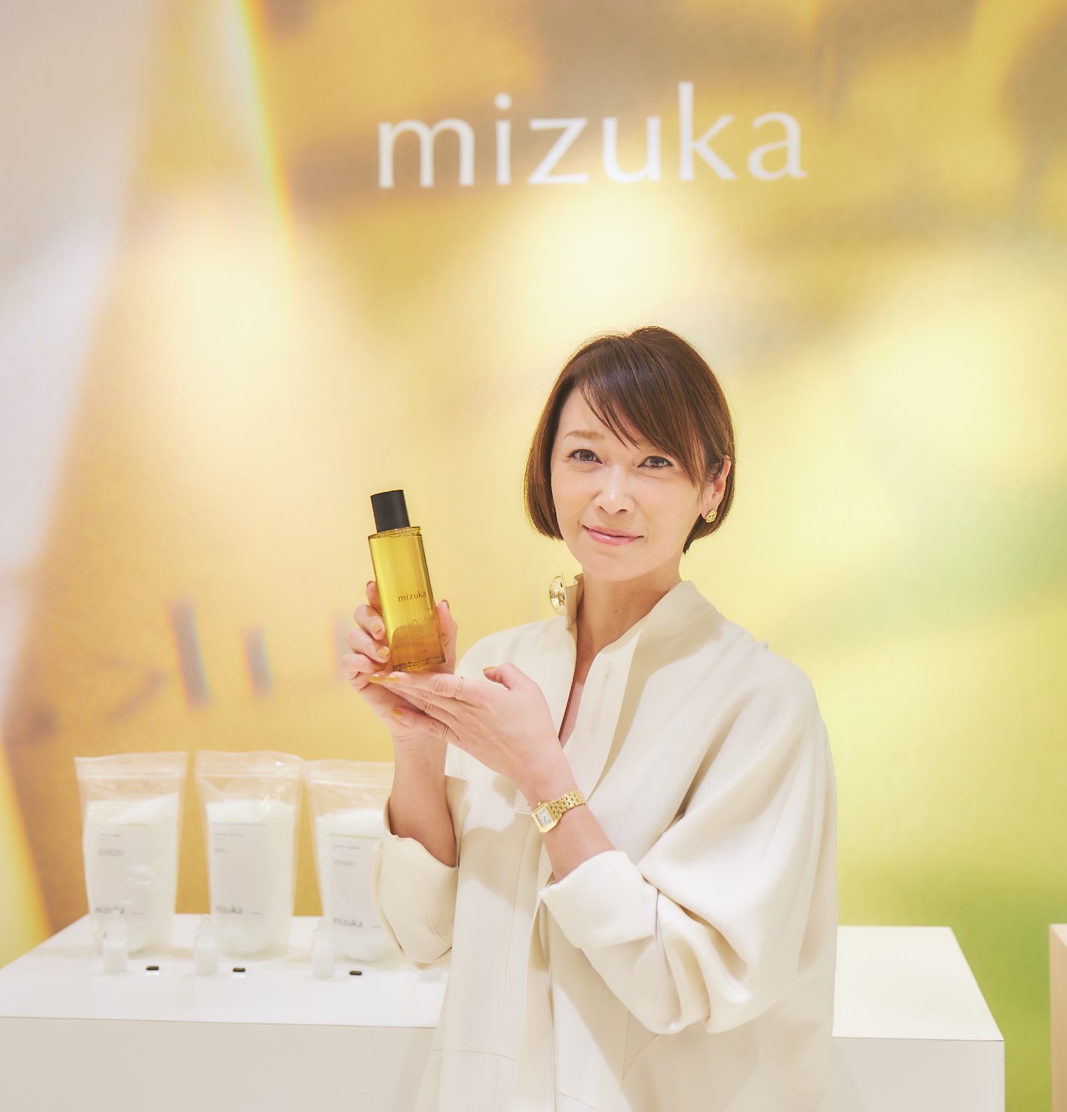 辺見えみり スキンケアブランド『mizuka』 ポップアップ店開催記者会見