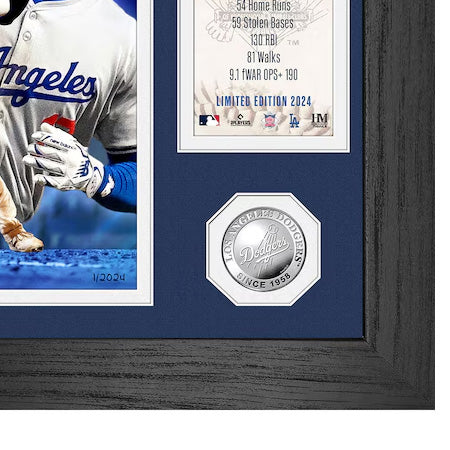 ドジャース 大谷翔平 『ナリーグ優勝記念号』 額縁入 ロサンゼルス