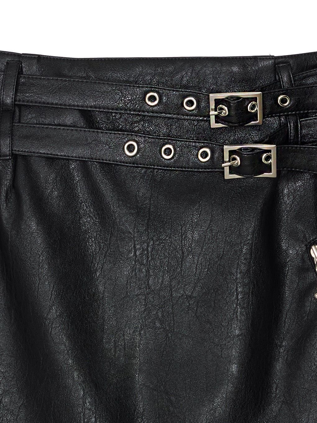 SYNTHETIC LEATHER MINI SKIRT