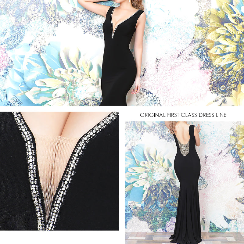 バックビジューデザインロングドレス]AngelR(エンジェルアール