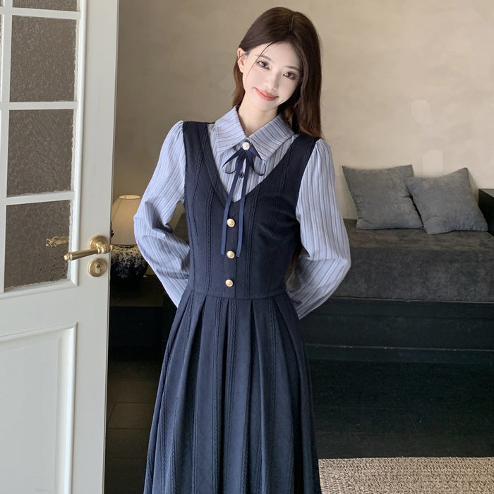 大きいサイズ レディース｜ミッドナイトネイビー・キャンパスフレア