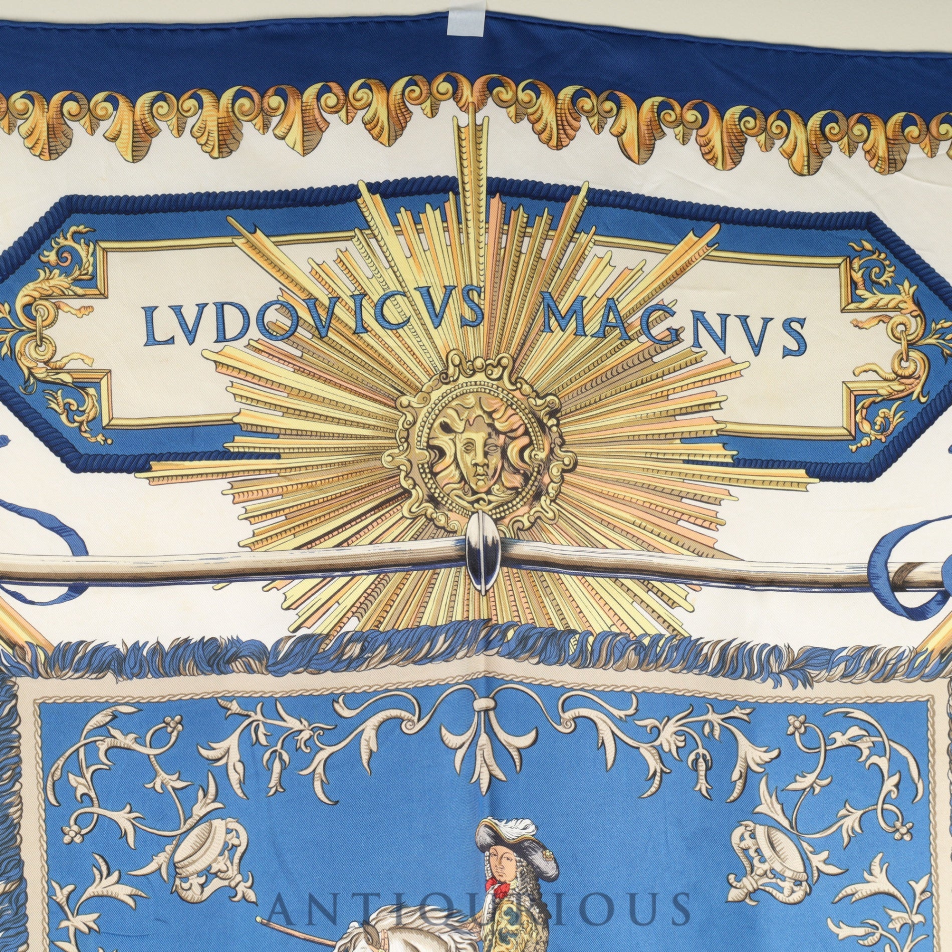 エルメス スカーフ カレ90 白い馬に乗ったルイ14世 SILK100% | 東京