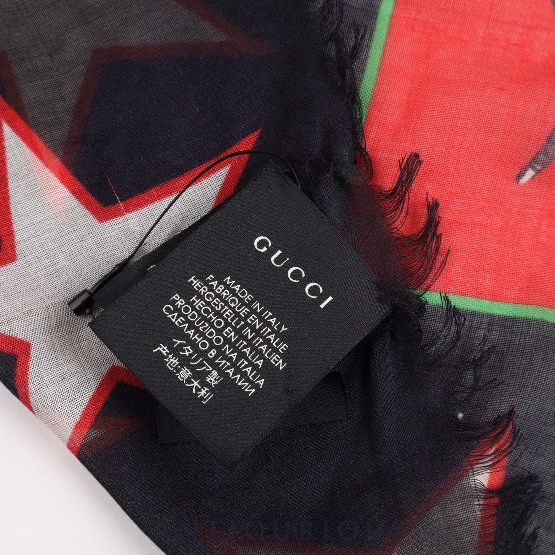 グッチ スカーフ 虎 蛇 星 レーヨン バーコードタグ | 東京銀座の