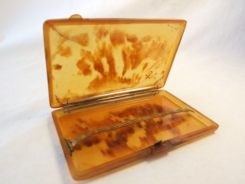 アンティーク鼈甲製の梳き櫛（べっこう、マルカジット、オリジナル