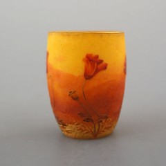 ドーム・ナンシー「ヒナゲシ文リキュールグラス」《アンティックかとう》