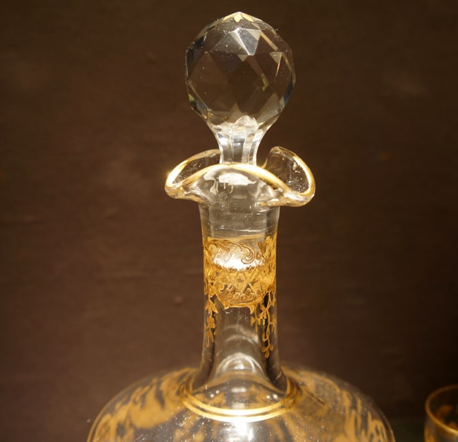 サンルイ「Saint Louis 金彩装飾 リキュールセット」《アンティック