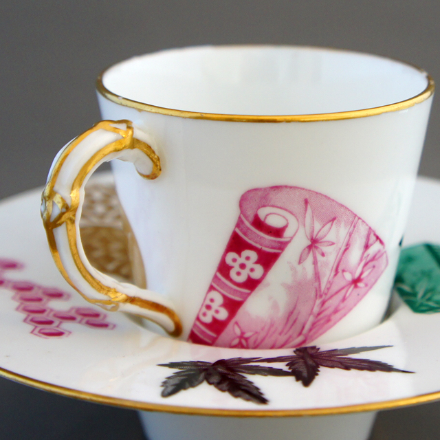 ロイヤルウースター「ジャポニズム カップ&ソーサー」《アンティック