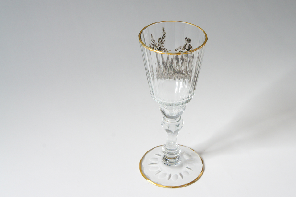 ドーム兄弟「Damon × Daum 鶏飼いの人物像グラス」《アンティックかとう》